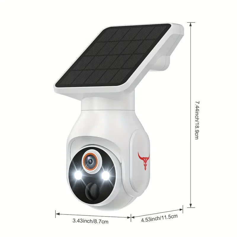 Solar Powered Wireless Security Camera Outdoor – 1080p HD, Motion Detection, Night Vision, Waterproof, Home Surveillance System