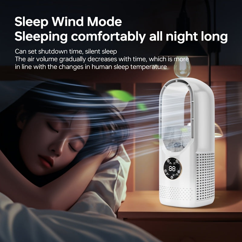 CoolPillar - Compact USB Cooling Fan with Humidifying Mist