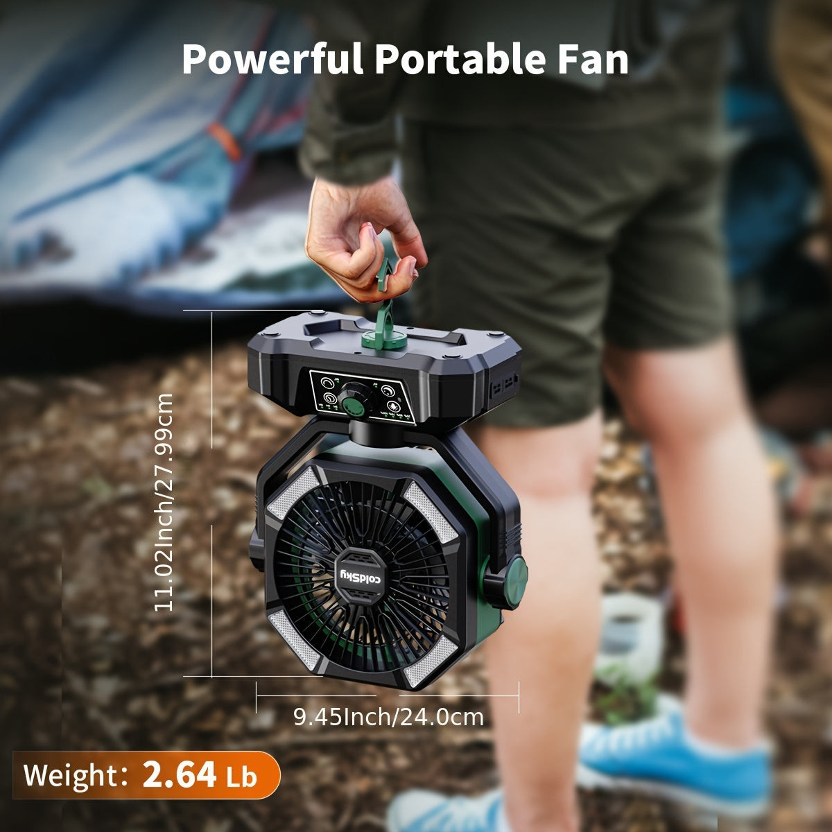 StormLite - 20000mAh Dual-Motor Desk/Outdoor Fan, Portable Battery Fan