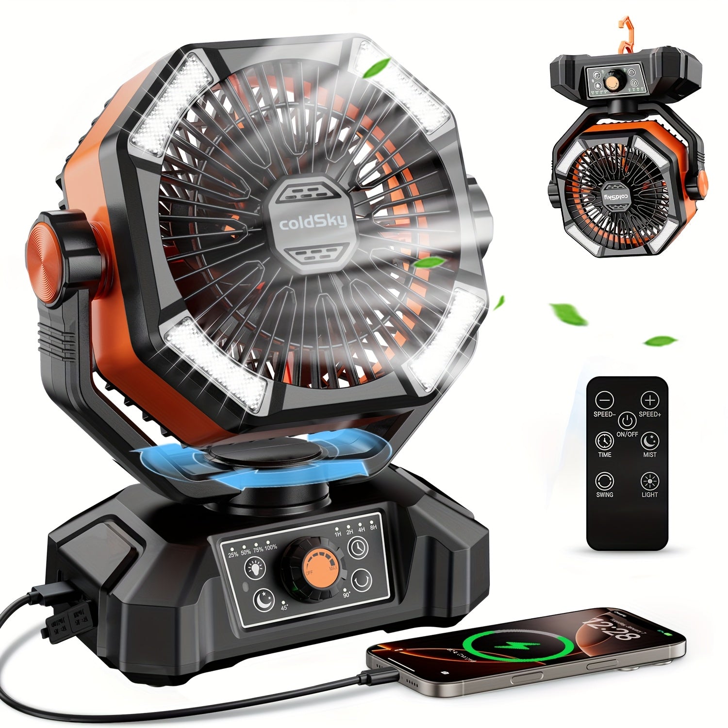 StormLite - 20000mAh Dual-Motor Desk/Outdoor Fan, Portable Battery Fan