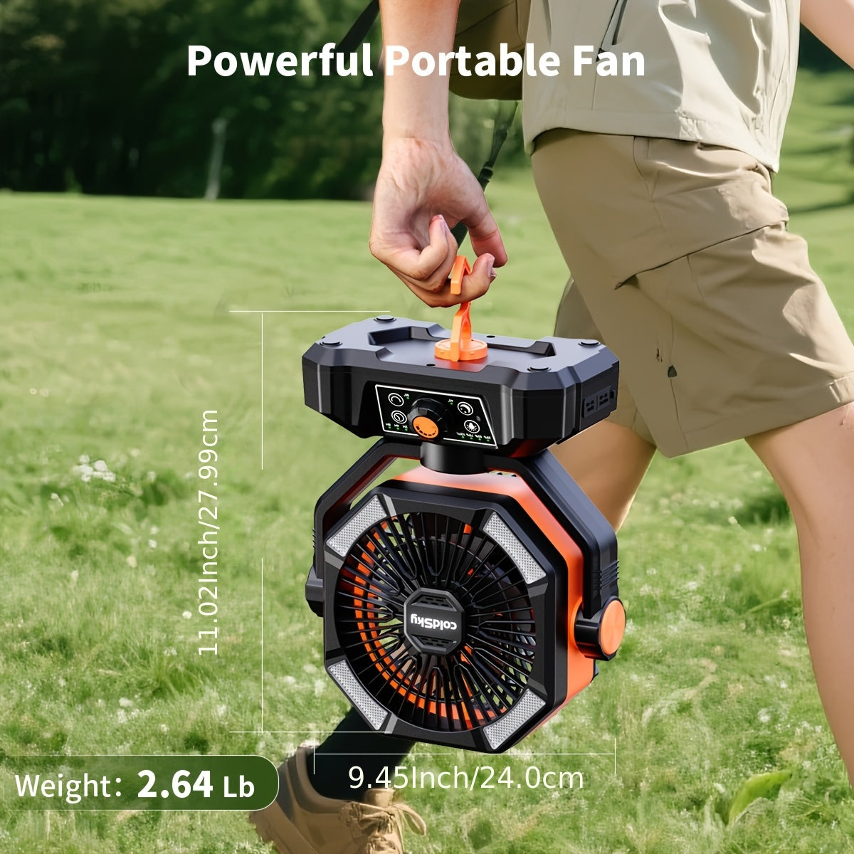 StormLite - 20000mAh Dual-Motor Desk/Outdoor Fan, Portable Battery Fan