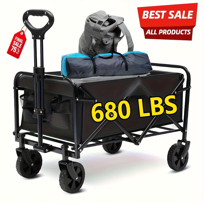 MaxLoad - Heavy Duty Folding Utility Wagon, Outdoor Collapsible Cart