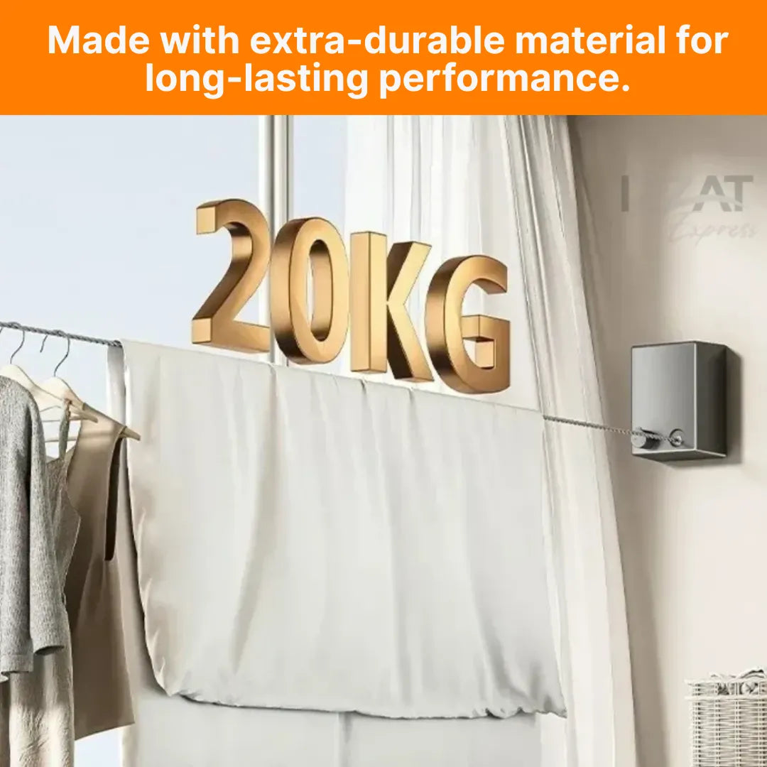 Invisible Stainless Steel Retractable Clothesline - Primus