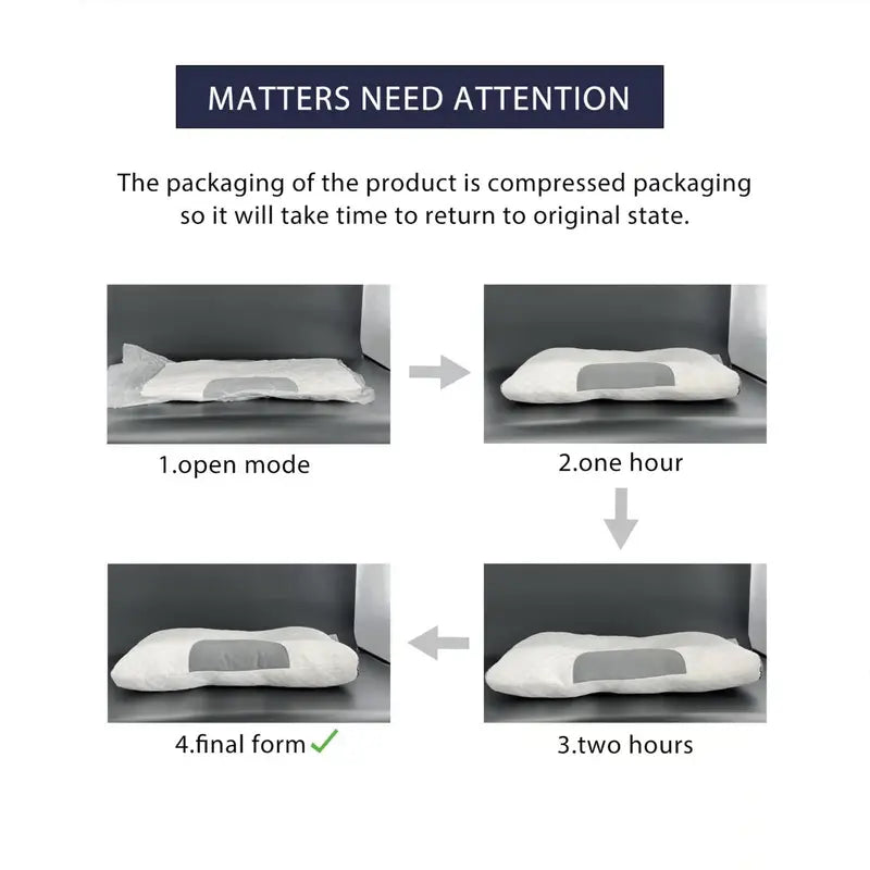 Orthopedic Neck Pillow for Pain Relief – Ergonomic Adjustable Cotton Massage Pillow with Contour Support & Removable Cover
