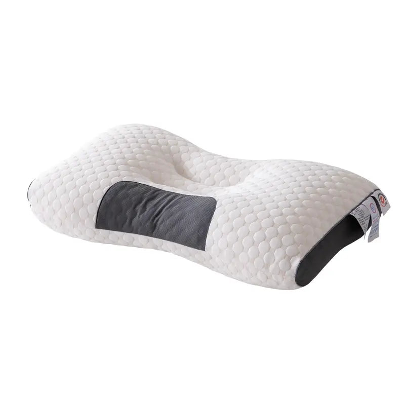 Orthopedic Neck Pillow for Pain Relief – Ergonomic Adjustable Cotton Massage Pillow with Contour Support & Removable Cover