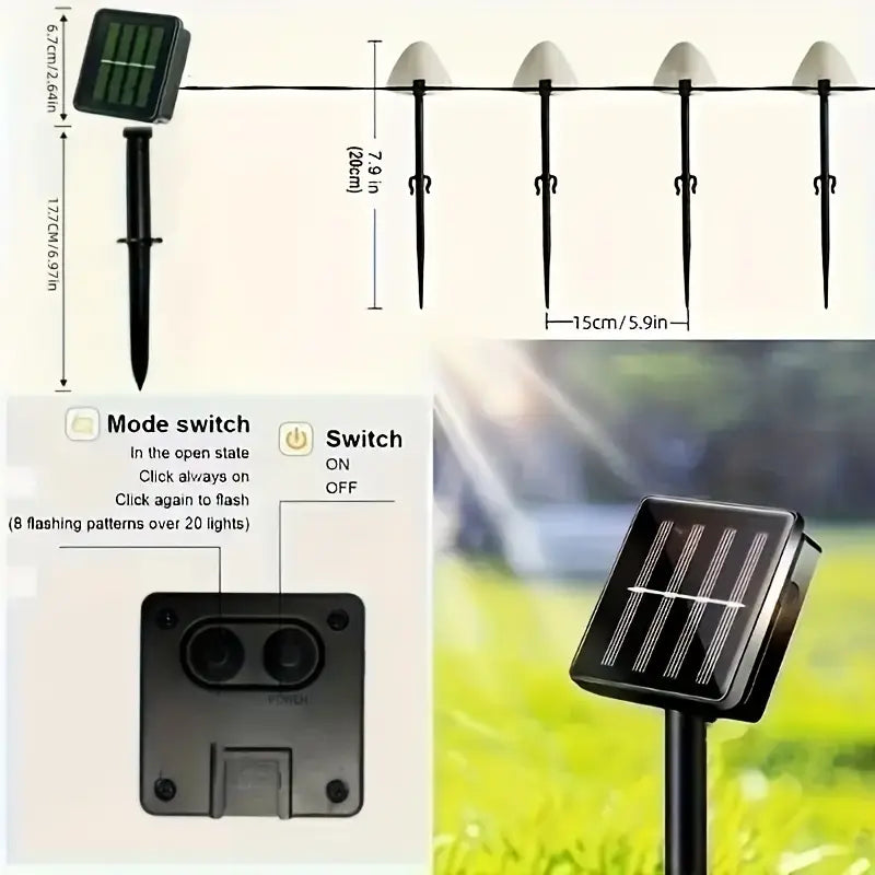 Radiant Garden Solar Mushroom Lights by Primus™