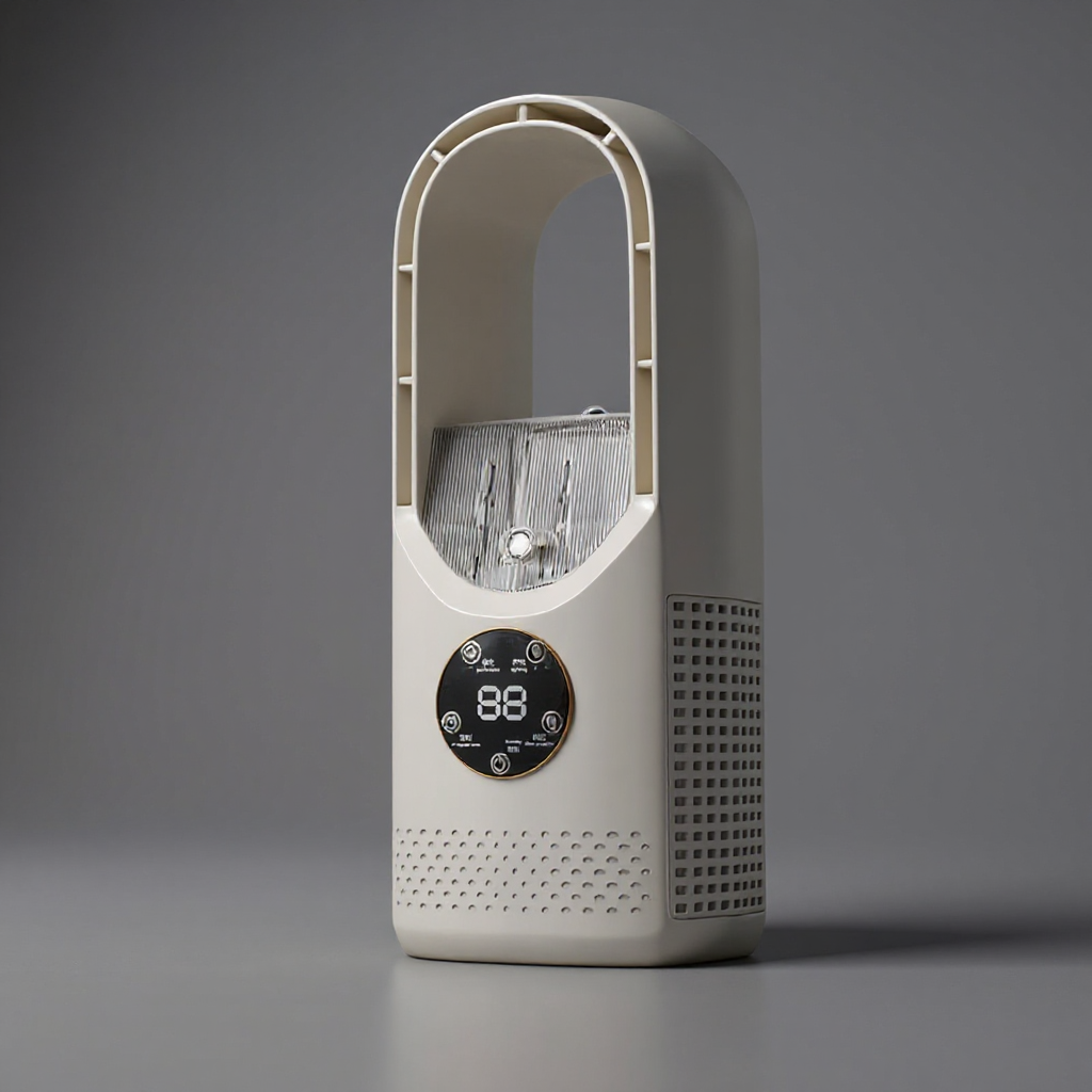CoolPillar - Compact USB Cooling Fan with Humidifying Mist