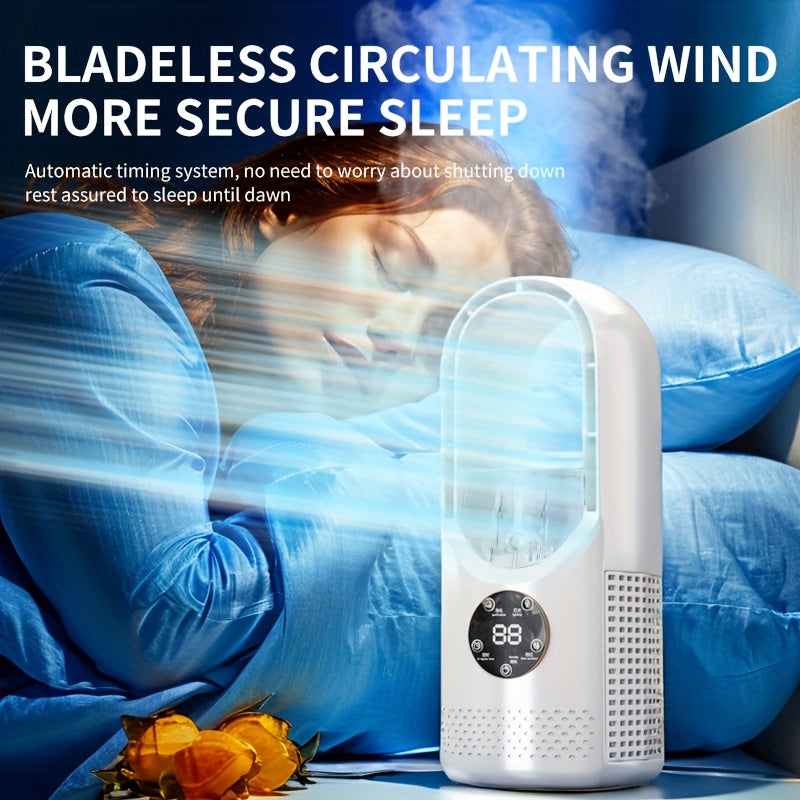 CoolPillar - Compact USB Cooling Fan with Humidifying Mist