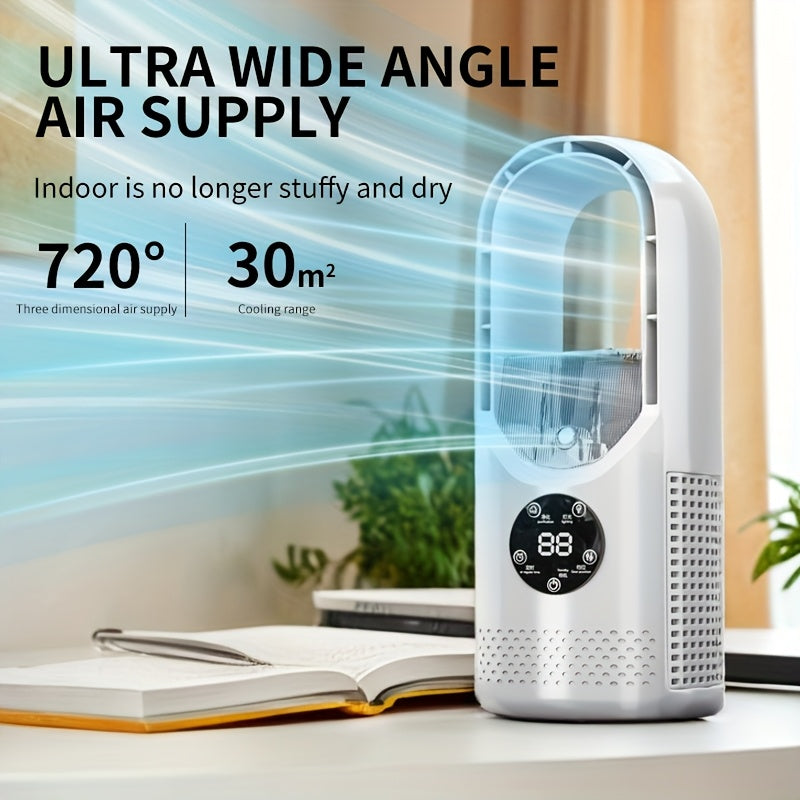 CoolPillar - Compact USB Cooling Fan with Humidifying Mist