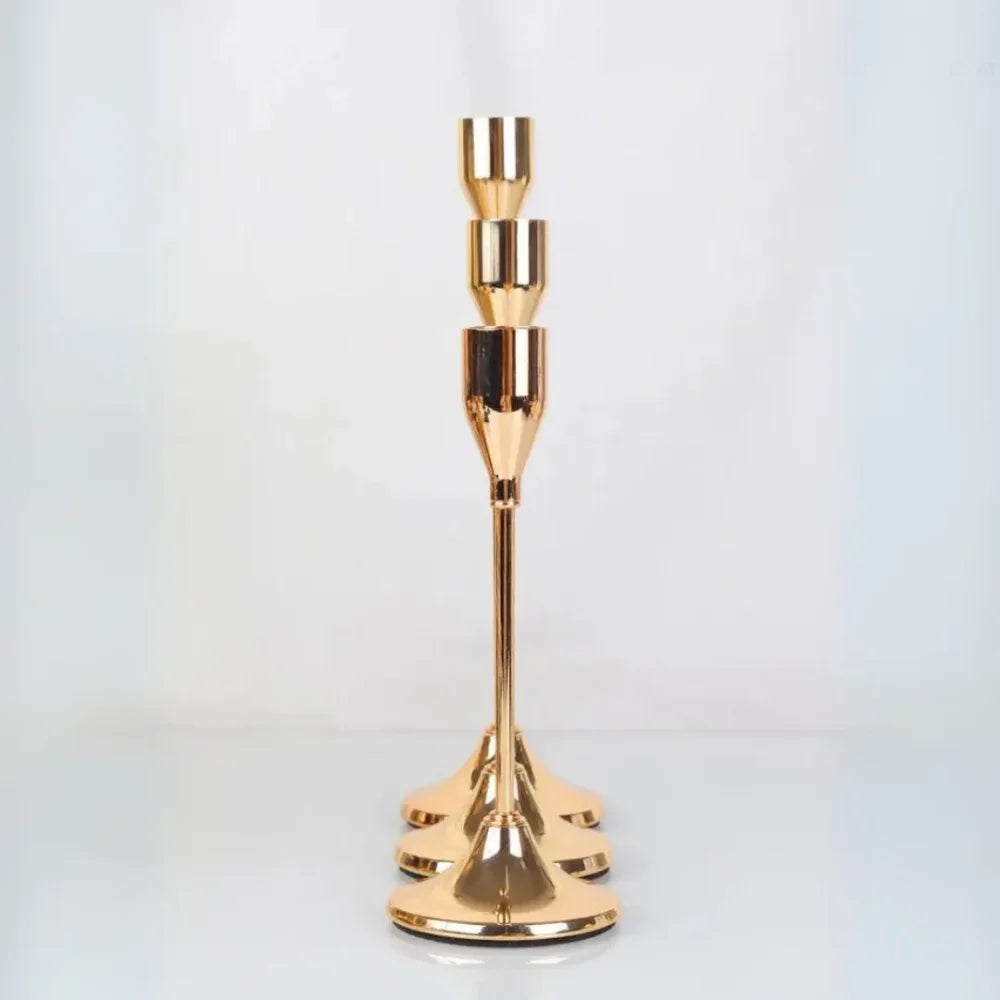 Luxury Gold Candle Holders 3 Pieces - Primus