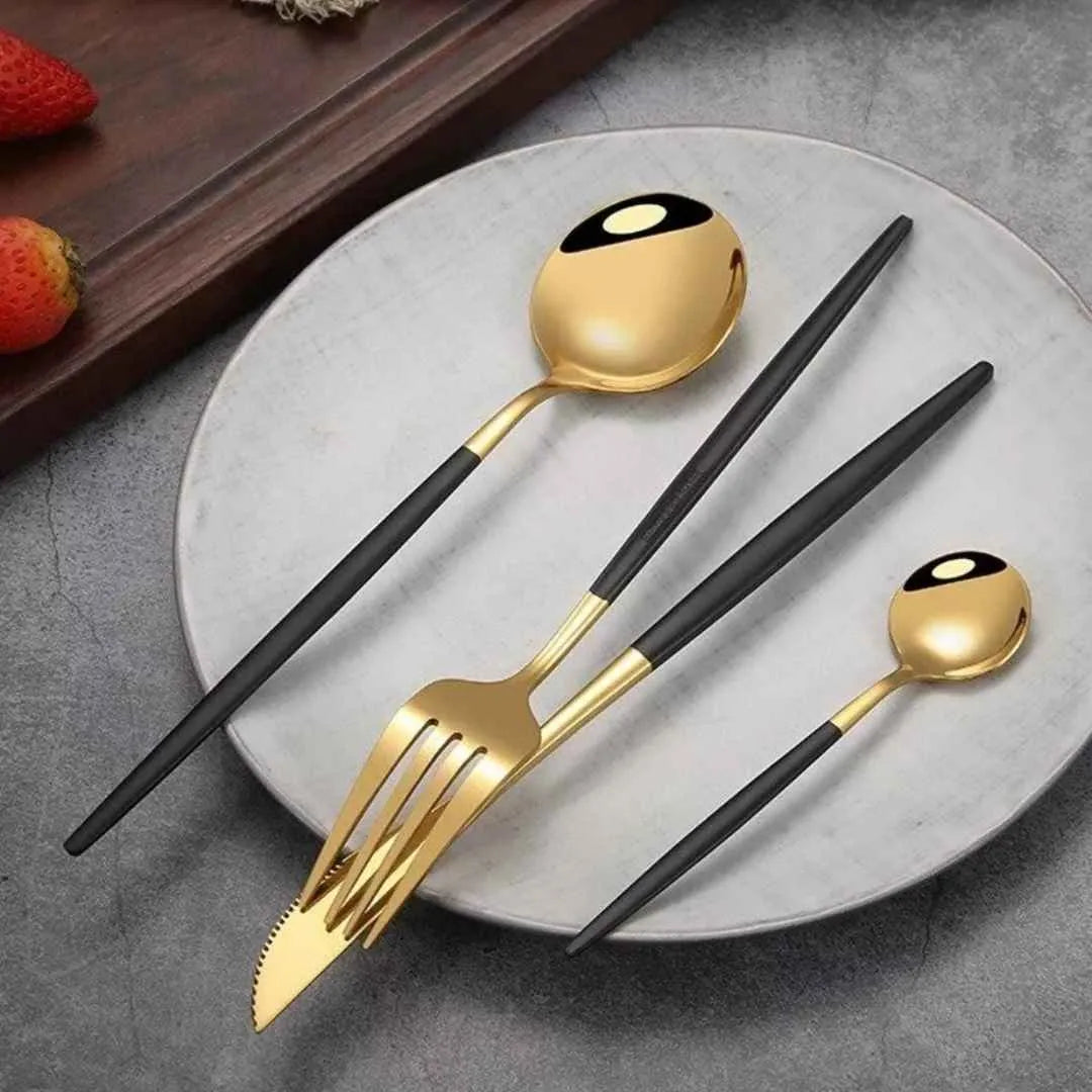 Luxy 24-Piece Golden Cutlery Set + Gift Box - Primus