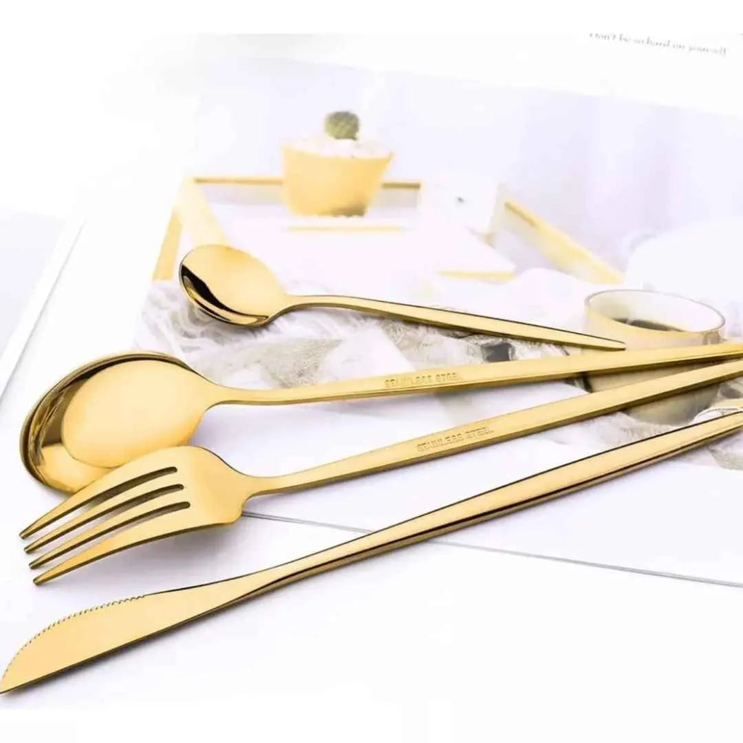 Luxy 24-Piece Golden Cutlery Set + Gift Box - Primus