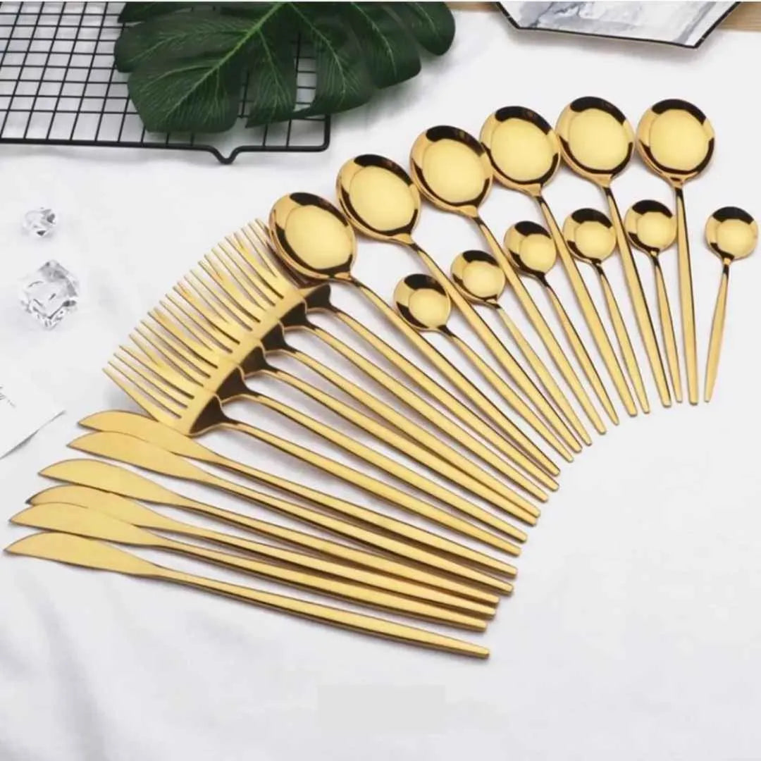 Luxy 24-Piece Golden Cutlery Set + Gift Box - Primus