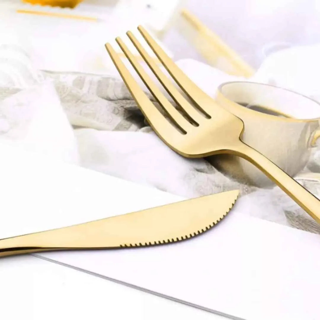 Luxy 24-Piece Golden Cutlery Set + Gift Box - Primus
