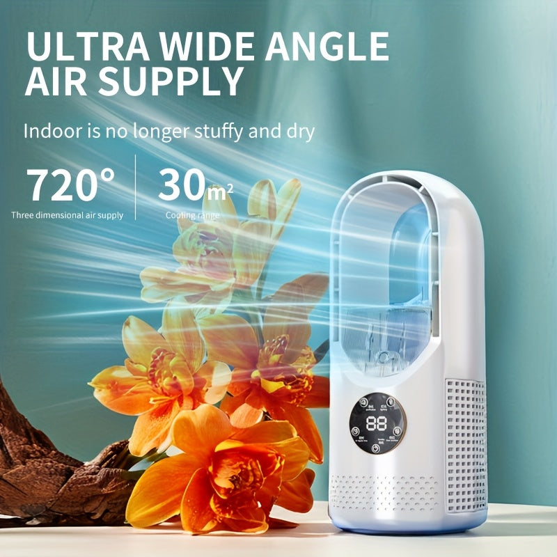 CoolPillar - Compact USB Cooling Fan with Humidifying Mist