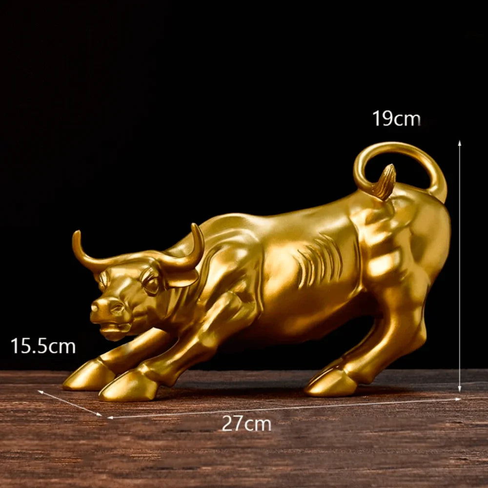 Golden Wall Street Bull Sculpture - Primus