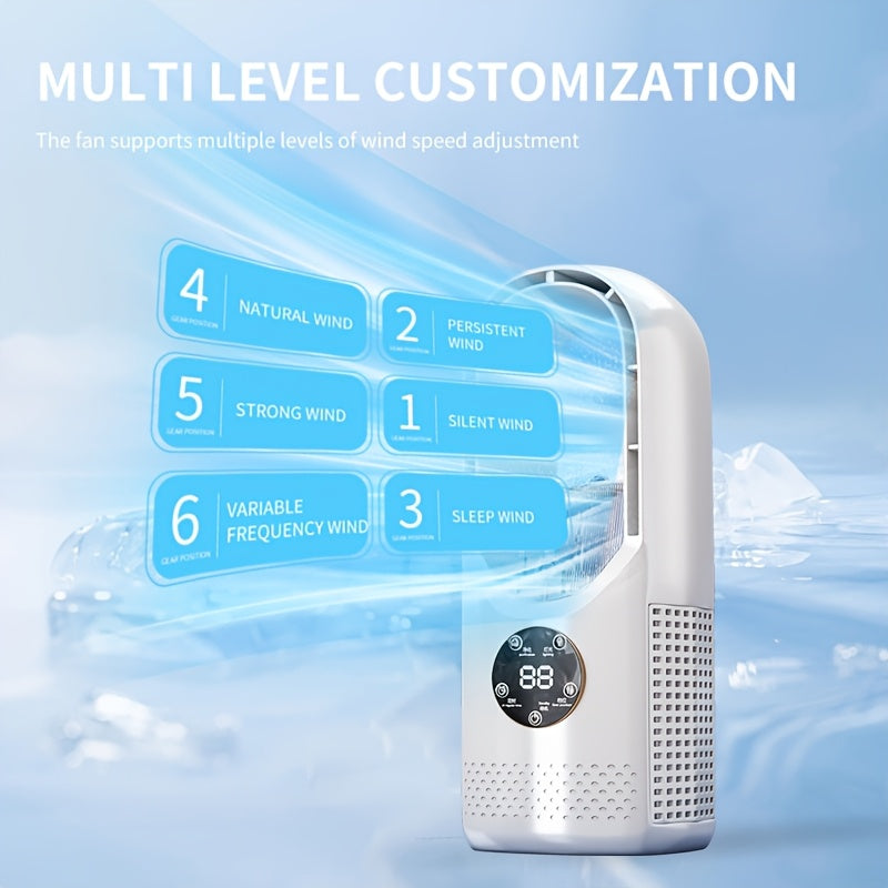 CoolPillar - Compact USB Cooling Fan with Humidifying Mist