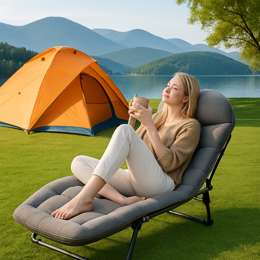 RelaxChair - Comfortable Folding Bed with Mattress for Office, Home, and Outdoor Relaxation