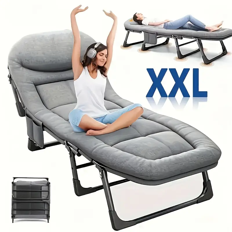 RelaxChair - Comfortable Folding Bed with Mattress for Office, Home, and Outdoor Relaxation