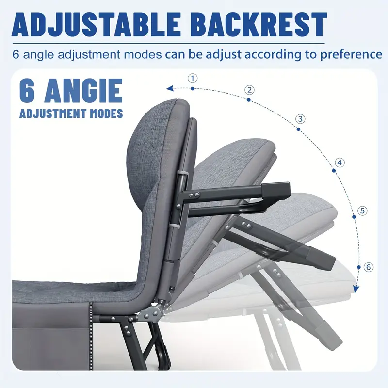 RelaxChair - Comfortable Folding Bed with Mattress for Office, Home, and Outdoor Relaxation