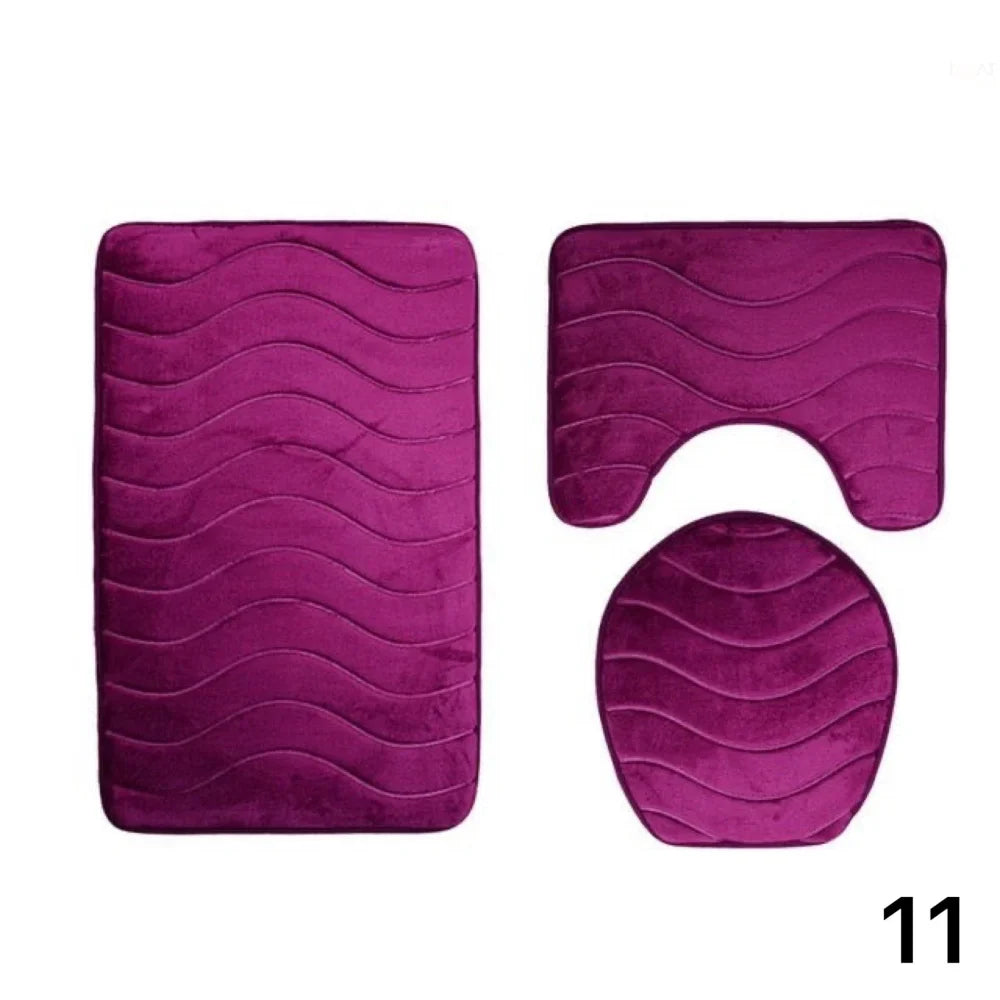 3 Piece Bathroom and Washroom Rug Kit - Primus