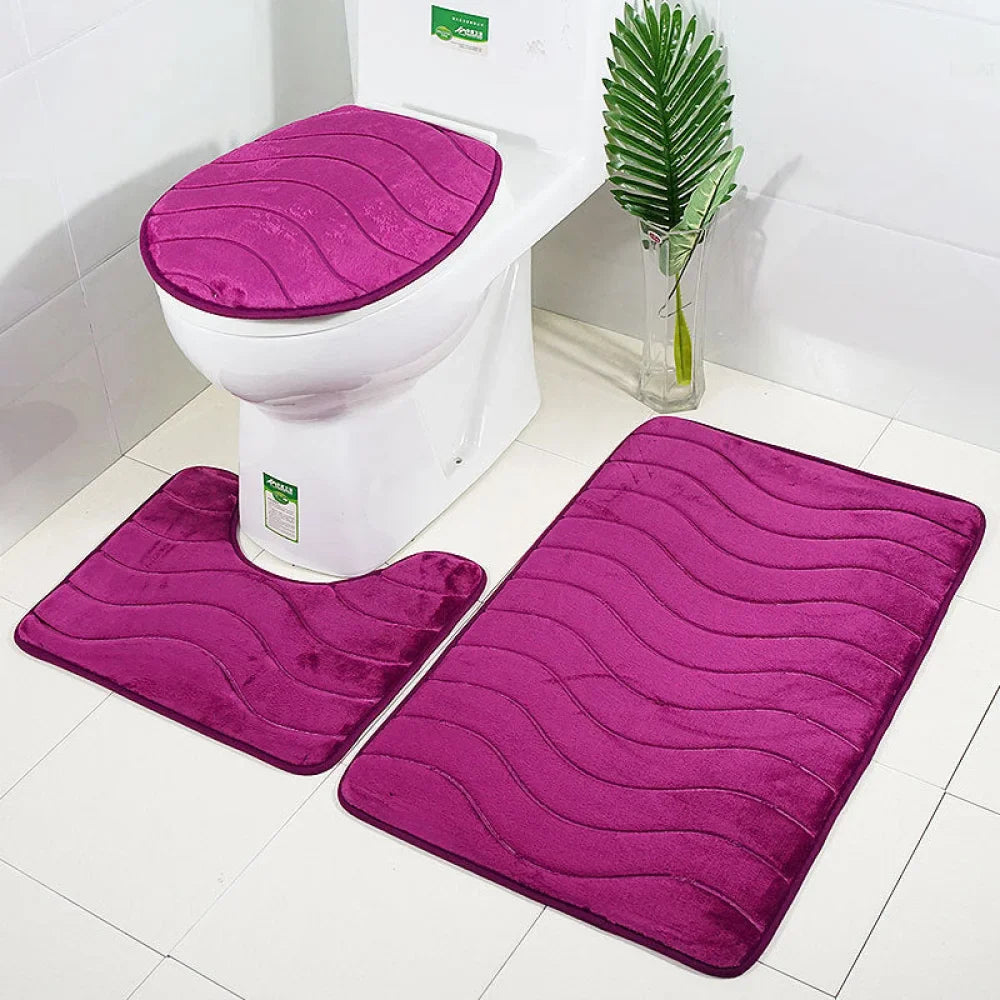3 Piece Bathroom and Washroom Rug Kit - Primus