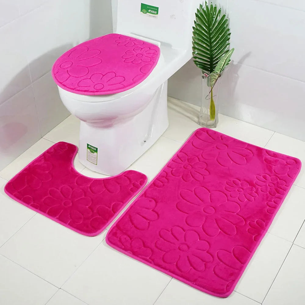 3 Piece Bathroom and Washroom Rug Kit - Primus