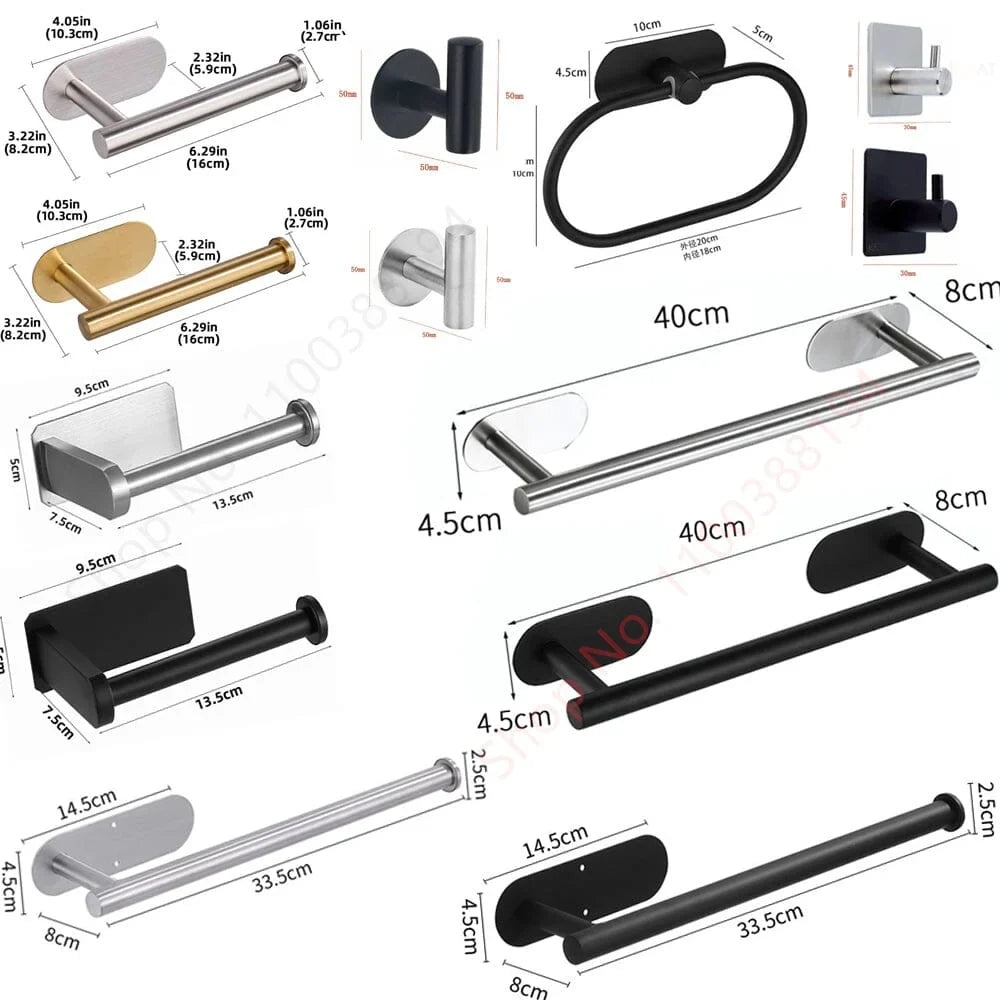 Stainless Steel Bathroom Support Without Holes - Primus