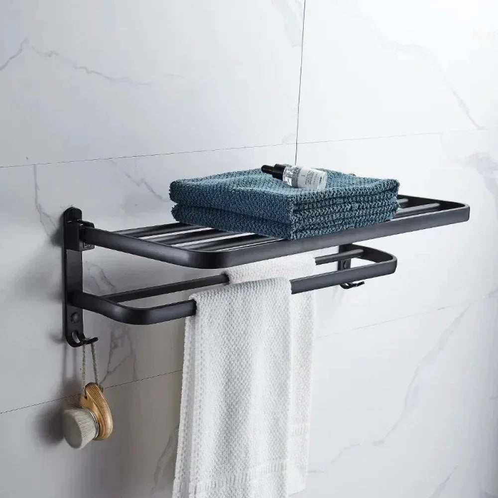 PureSteel Stainless Folding Towel Rack