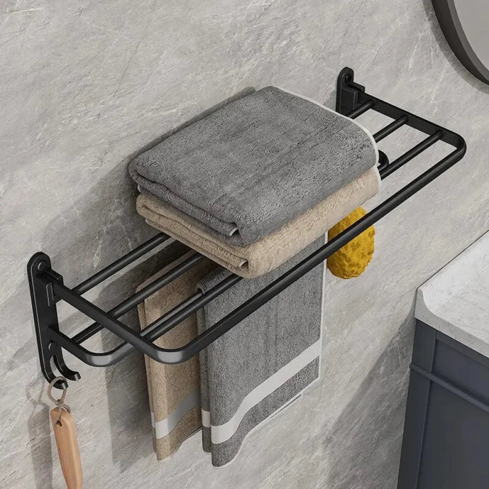 PureSteel Stainless Folding Towel Rack