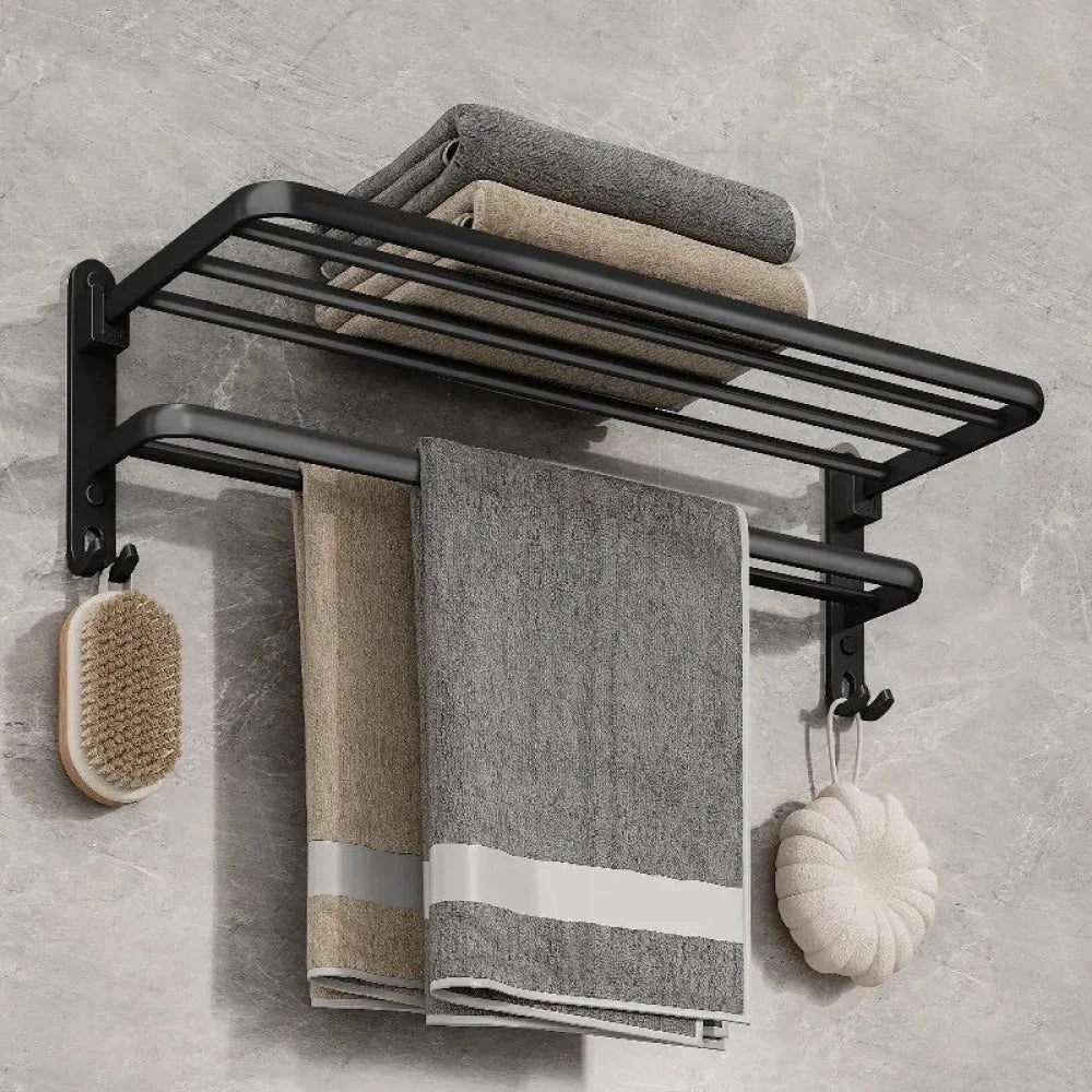 PureSteel Stainless Folding Towel Rack