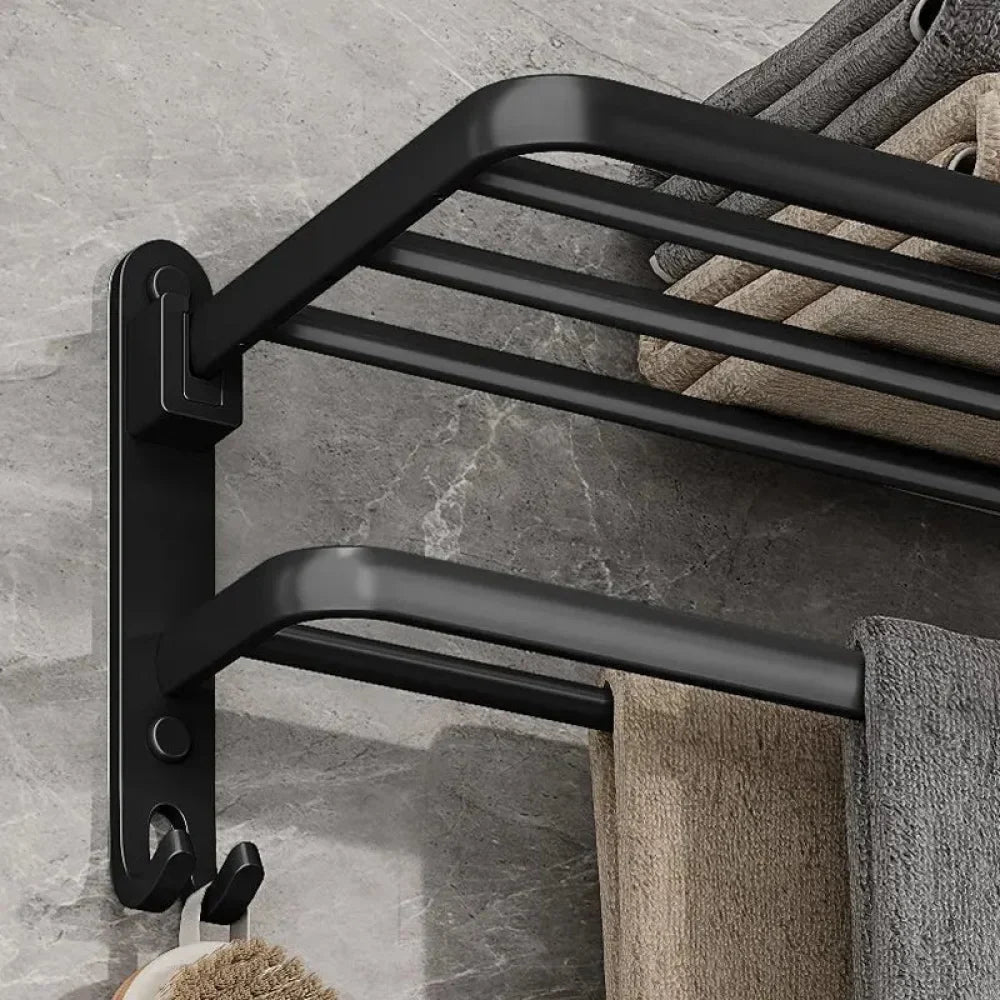 PureSteel Stainless Folding Towel Rack
