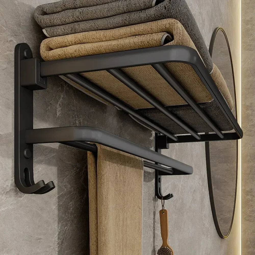 PureSteel Stainless Folding Towel Rack